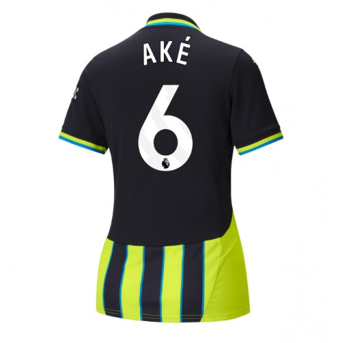 Fotbalové Dres Manchester City Nathan Ake #6 Dámské Venkovní 2024-25 Krátký Rukáv